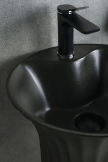 Раковина Gid Nb132bg 81114 накладная под черная  графит 41x41x84